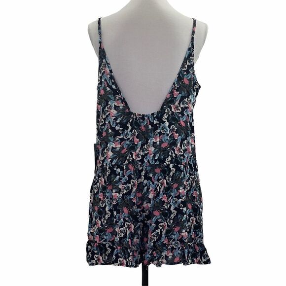 Mary & Mabel Floral Ruffled Sleeveless Romper 4 - Picture 3 of 11